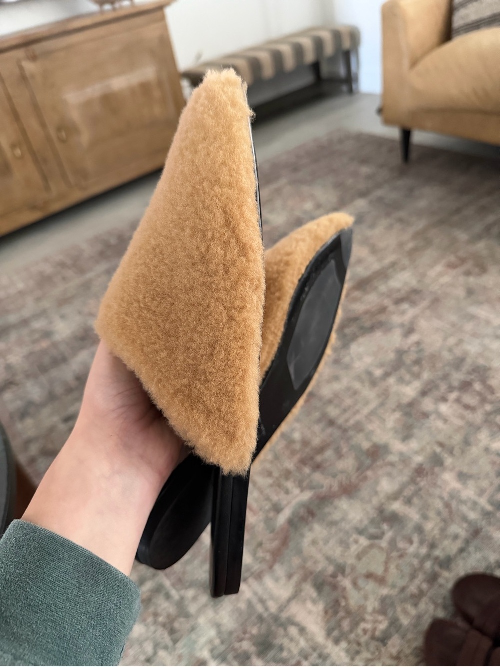 Jenni Kayne Shearling wool and leather mules - Picture 6 of 7